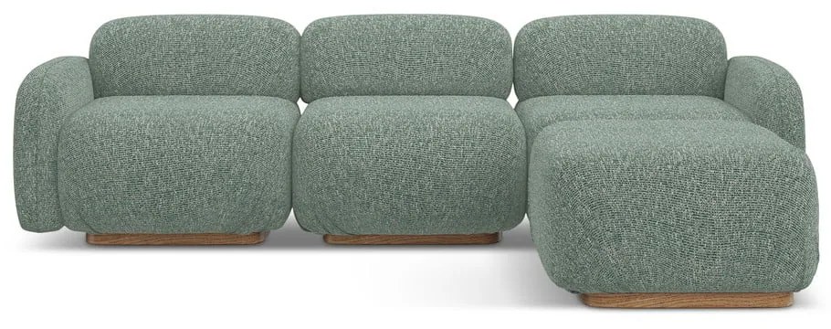 Svetlozelená modulárna rohová pohovka (variabilná) Ailani – Makamii