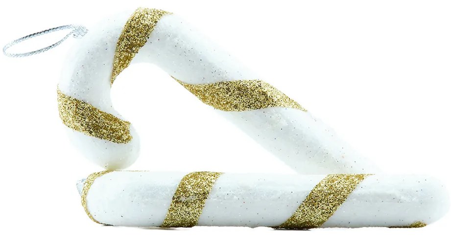 DECOLED Berlička lízátko, 12 cm, zlatá bílá, 10 ks