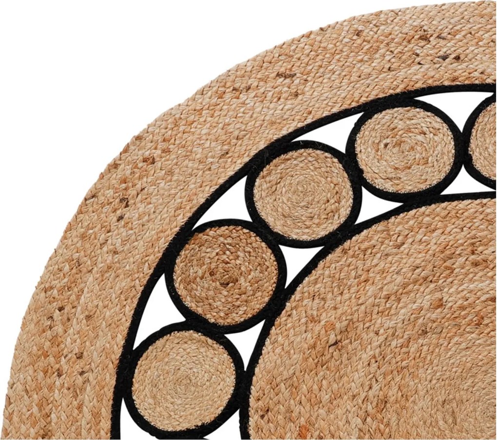 Koberec Jute, (fi) 120 cm, hnedá/čierna
