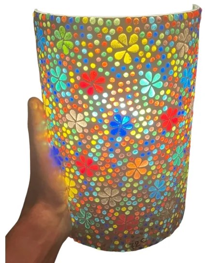 Mosaic lampa nástenná orientálna s vypínačom KVETY 17*26