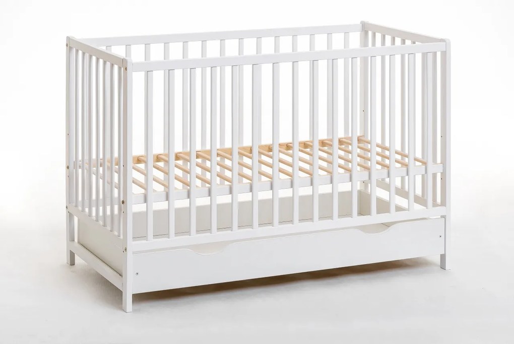 Detská postieľka 60 cm Cathi II 26 WW BCP (biela) (s úl. priestorom). Akcia -20%. Vlastná spoľahlivá doprava až k Vám domov. 1024538