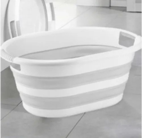 Orion Skladací kôš na bielizeň, silikónový, KEMP, 38 l