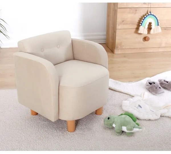 Detské kreslo DORY krémové