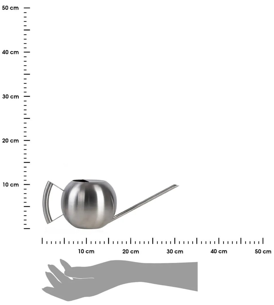 Esschert Design Kanva na polievanie Lary, 1,25 l, strieborná