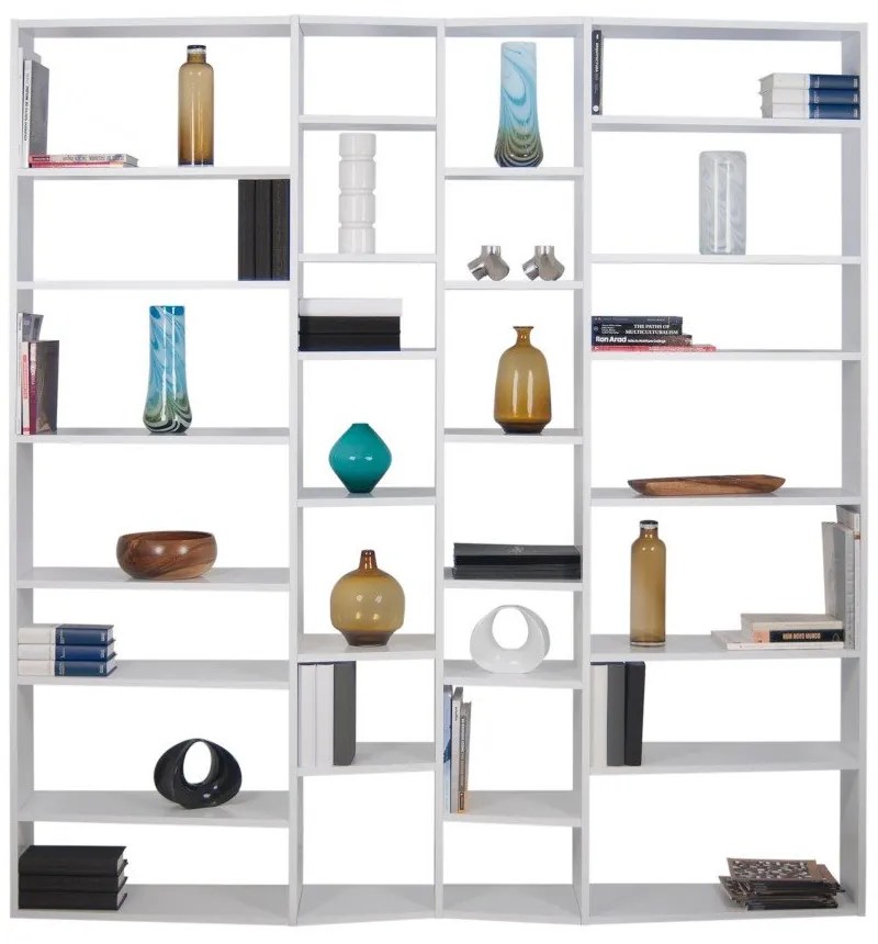 Biela knižnica 214x224 cm Valsa – TemaHome