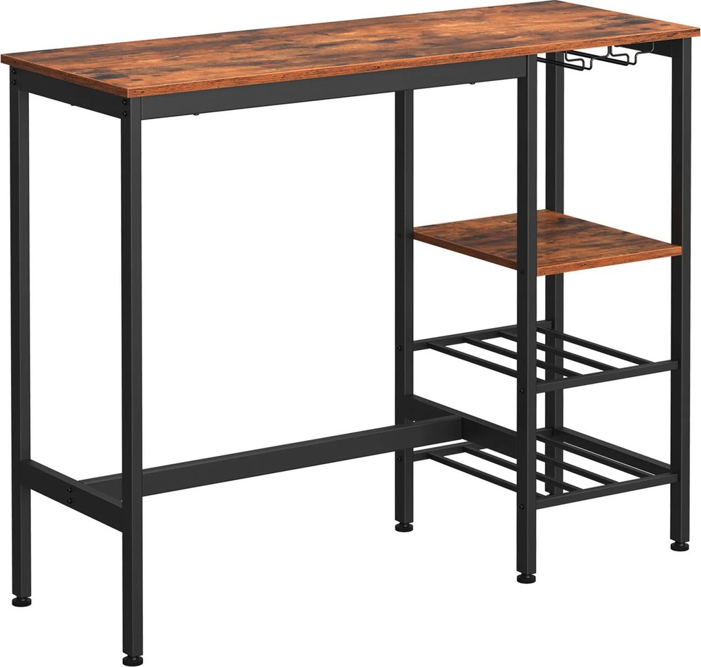 XXXLutz BAROVÝ STÔL, čierna, tmavohnedá, 110/40/90 cm Boxxx - Online Only jedálne - 002543003601
