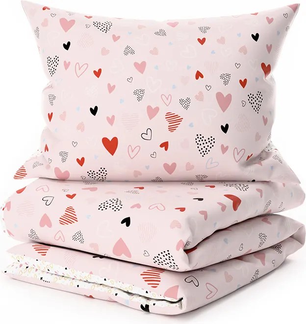 Krepové obliečky do postieľky Renforcé LOVITA ružové Rozmer obliečky: 45 x 65 cm | 90 x 140 cm