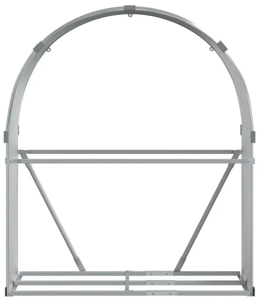 Držiak na polená strieborný 120x45x140 cm pozinkovaná oceľ