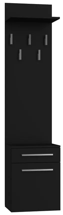 Predsieňová stena Duo čierna mat