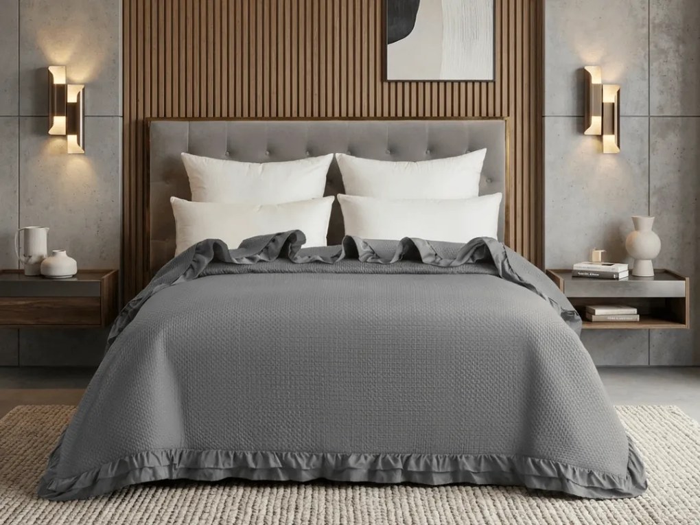 Prehoz na posteľ MONTEGO, sivý Rozmer: 170 x 210 cm