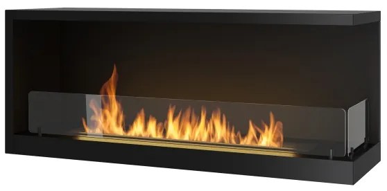InFire - Rohový BIO krb 110x45 cm 3kW čierna