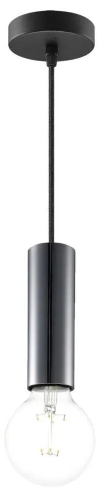 Luster na lanku SAGA 1xE27/40W/230V čierna