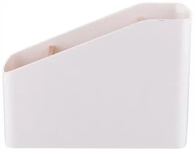 ALTOM Organizér s bambusovými priehradkami, biely OWELEK, S - 10x17x13