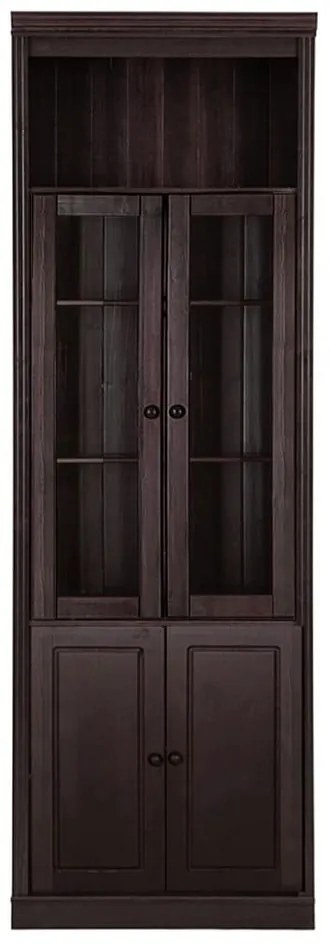 Hnedá vitrína z borovicového dreva 74x223 cm Anita – Støraa