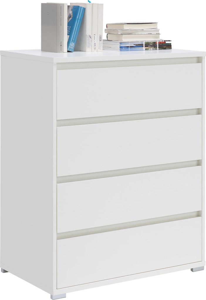 XXXLutz KOMODA, biela, 80/103/48 cm Carryhome - Komody - 000003003402