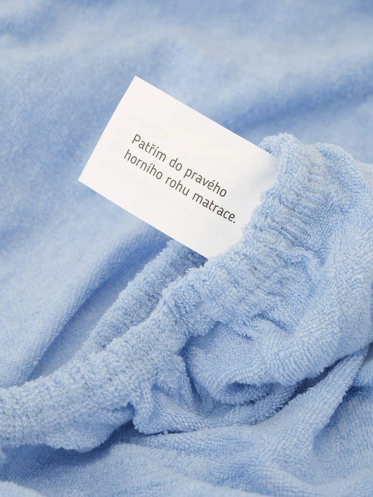 Froté plachta 140 × 200 cm - svetlo modrá