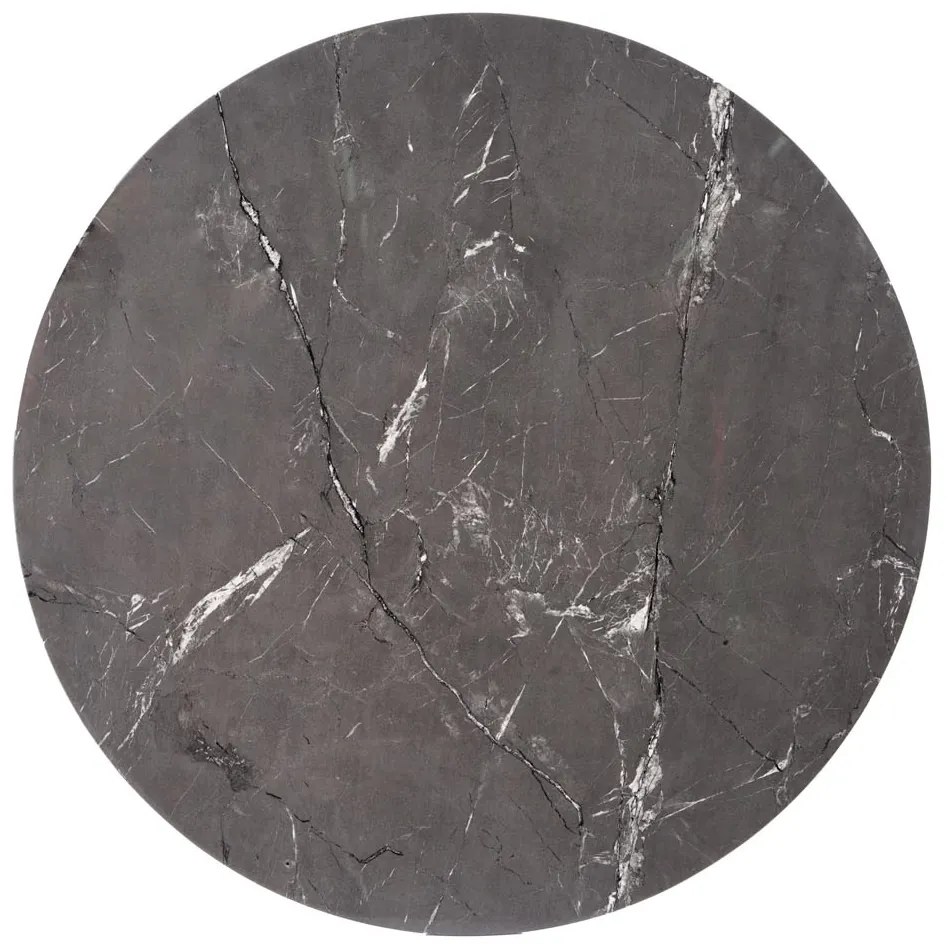 OKRÚHLY JEDÁLENSKÝ STÔL TREVIS ČIERNY MRAMOR + ZLATÝ 100 cm