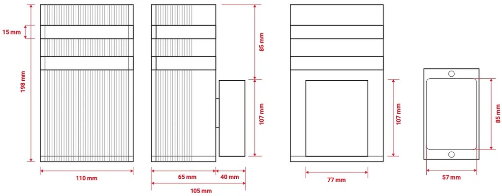 BERGE LED vonkajšie svietidlo INEZ strieborné - 1 x GU10 - 230V