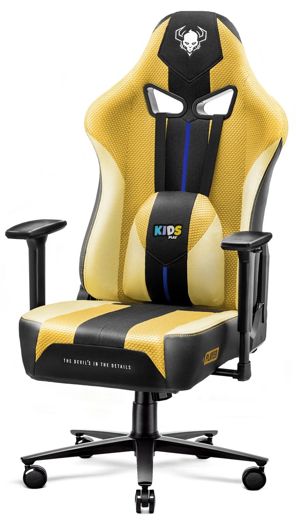 Detské látkové herné kreslo Diablo X-Player 2.0 Kids Size: dark sunflower / žltá Diablochairs