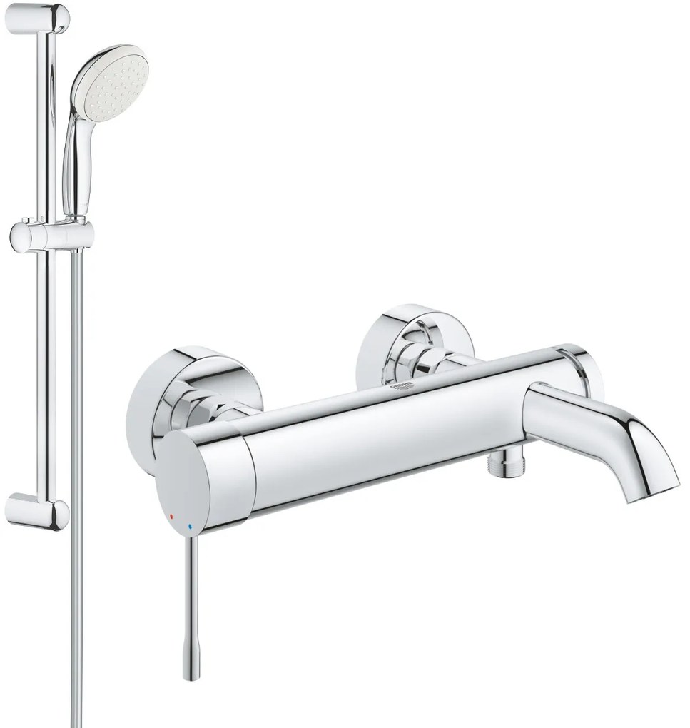 Set vaňová/sprchová batéria Grohe Essence 33624001, sprchová súprava Grohe New Tempesta 27924001