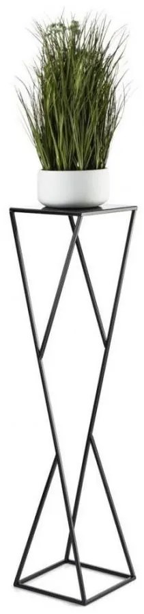 Stojan na kvety LOFT 100x23,5 cm čierna
