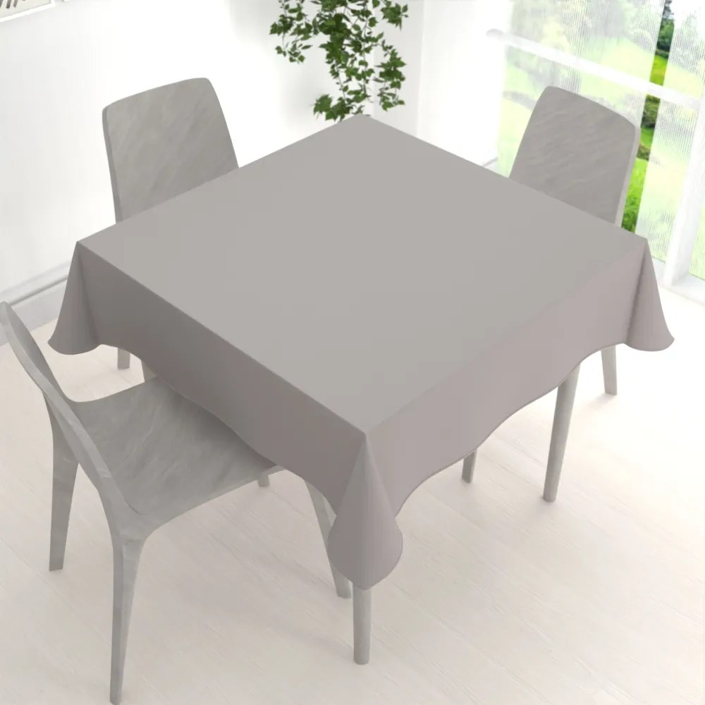 Biante Dekoračný štvorcový obrus Rongo RG-101 Svetlo sivý 100x100 cm
