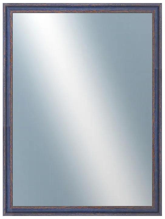 DANTIK - Zrkadlo v rámu, rozmer s rámom 60x80 cm z lišty LYON modrá (2668)
