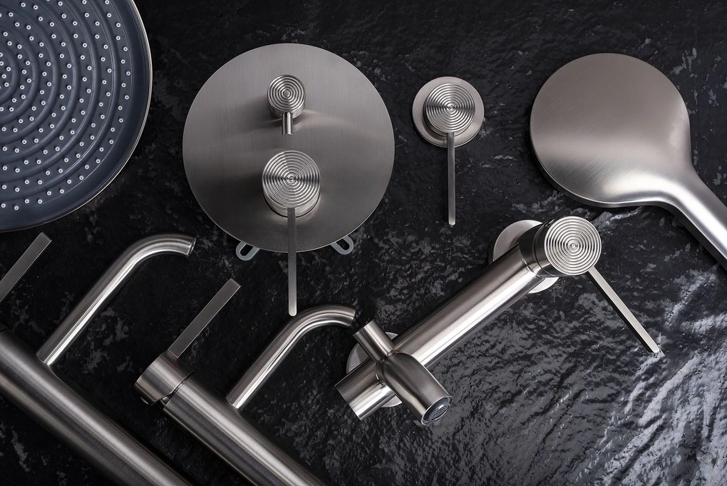 Rea Foster, podomietková umývadlová batéria, brúsená oceľ, REA-B6442