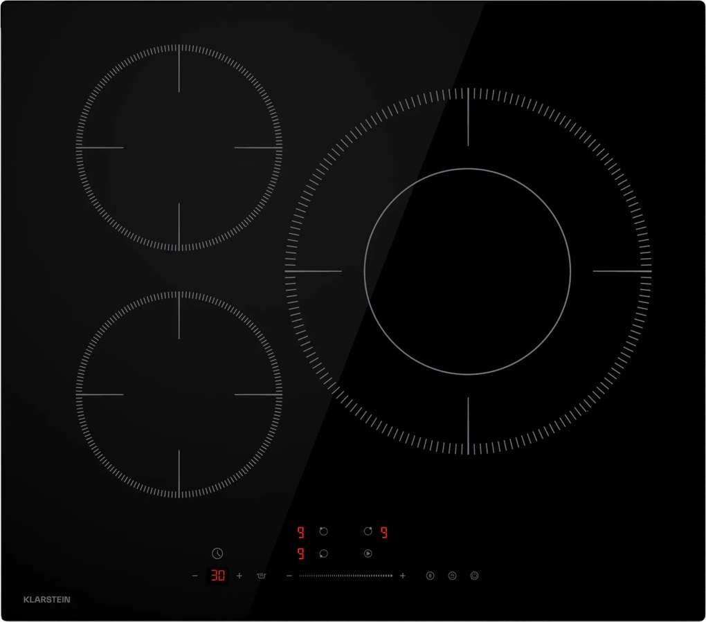 Klarstein Delicatessa Paella indukčná varná doska, Paella zóna, Power Boost, Ovládanie posuvníkmi