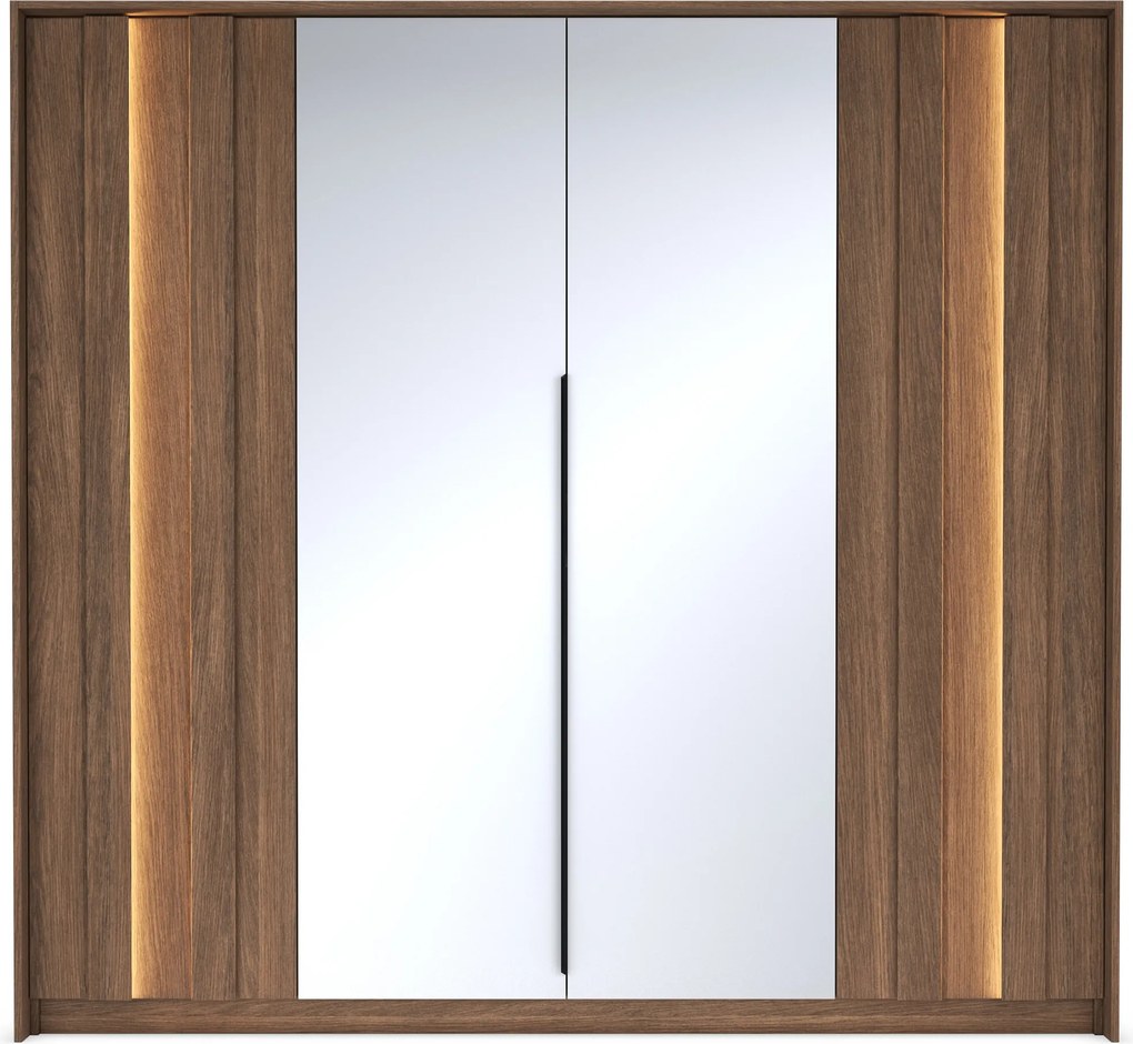 Šatníková skriňa s osvetlením Flaro 223 cm - dub dunin