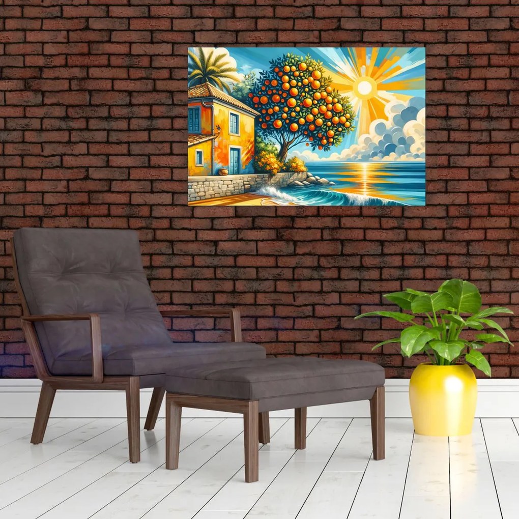 Obraz - Dom s pomarančmi I. (90x60 cm)