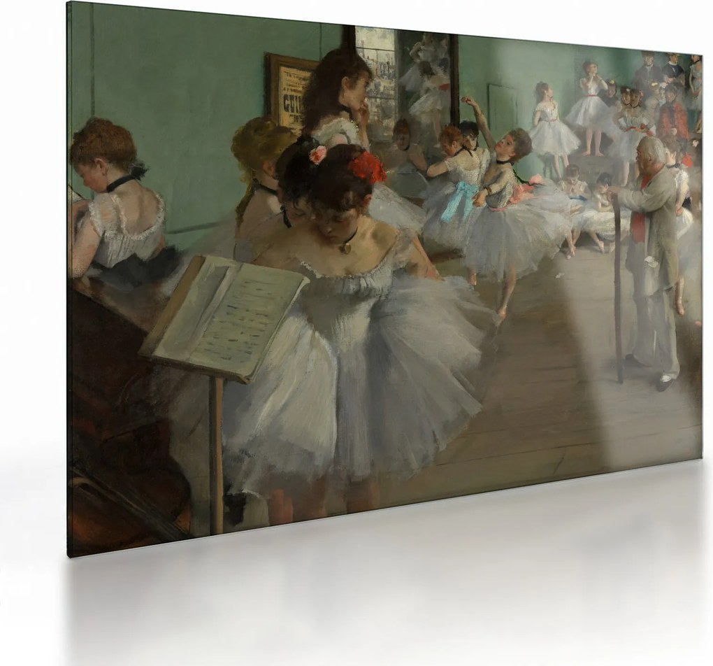 Sklenený obraz - Edgar Degas, The Dance Class, reprodukcia (70x50 cm)