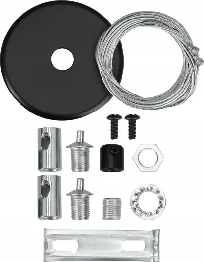 Závesný LED luster na lanku LED/44W/230V 4000K 120 cm čierny