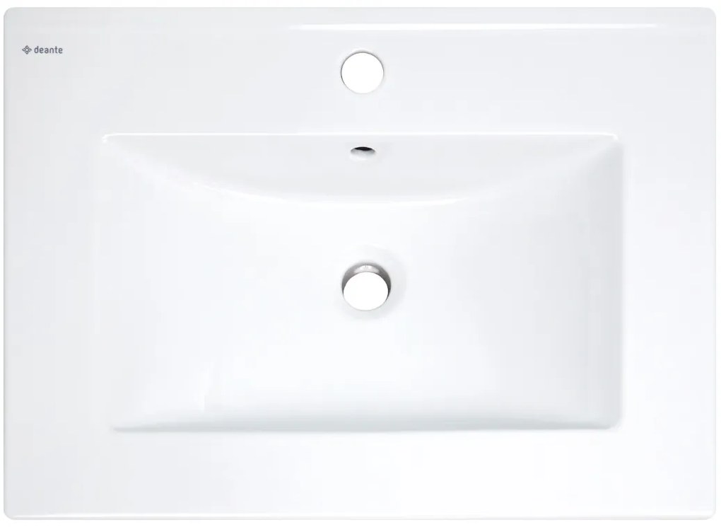 Deante Tubo, keramické umývadlo na zapustenie 615x465x160 cm, biela lesklá, DEA-CTU_646M