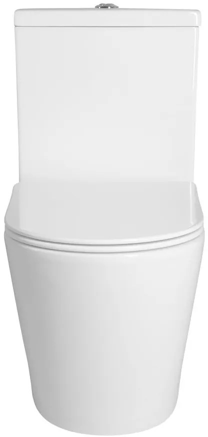 Sapho, PACO RIMLESS WC kombi misa s nádržkou vrátane splachovacej súpravy, spodný/zadný, PC1012WR