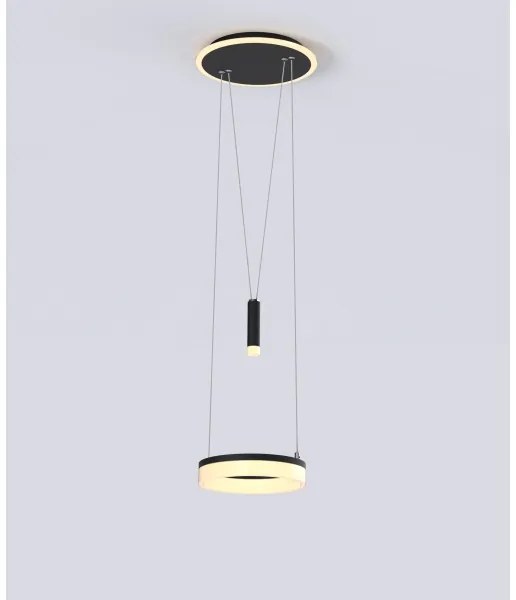 Wofi 6054-302 - LED Stmievateľný luster na lanku JESSE LED/15,5W/230V čierna