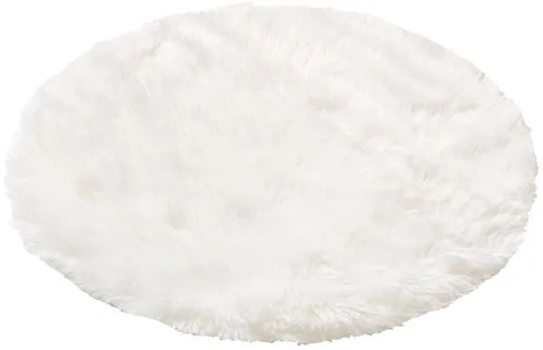 Koberec PEAU DE MOUTON 2 kruh biely