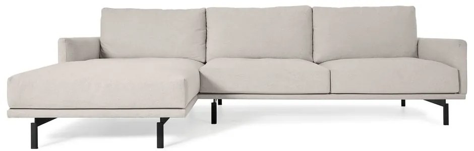 Béžová rohová pohovka Kave Home Galene, ľavý roh, 254 cm