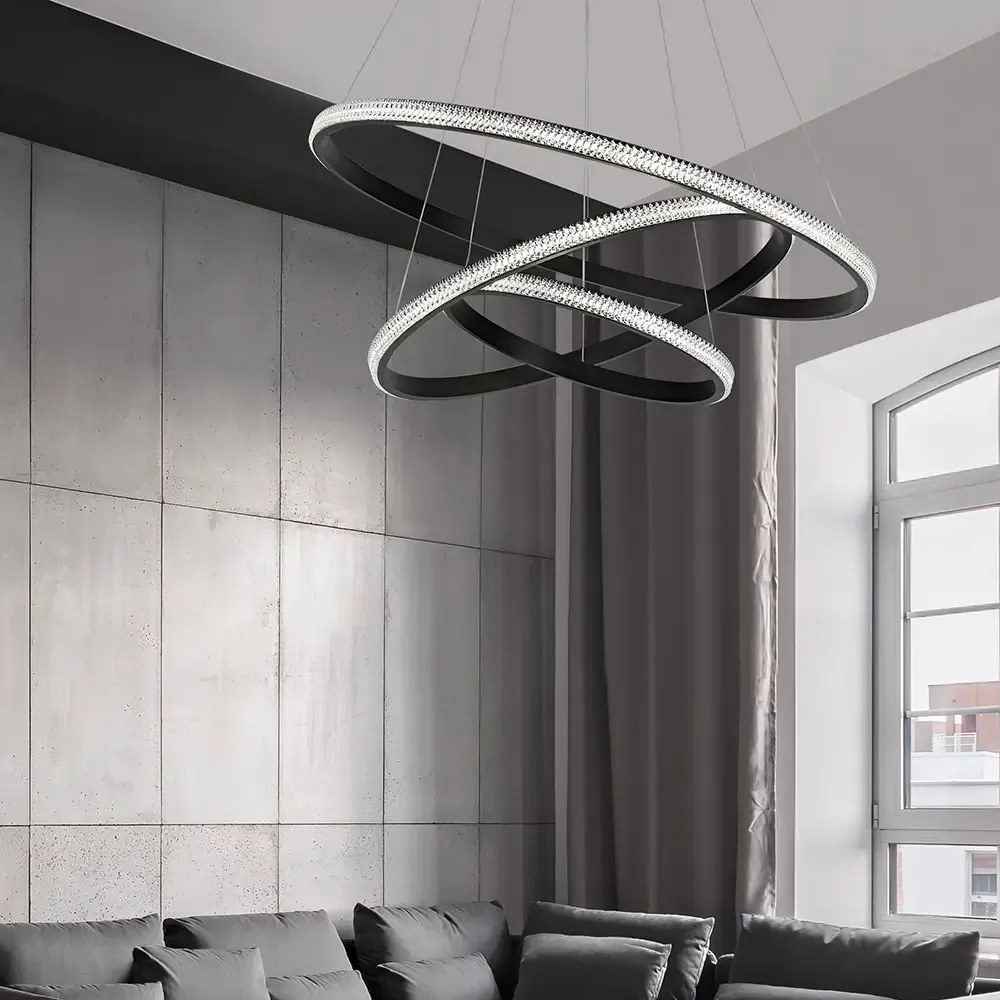 LED luster Nager 78 čierne