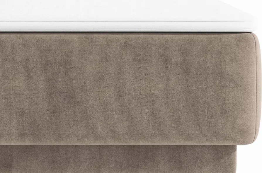 Posteľ Kalla 140x200 cm, svetlo hnedá taupe látka