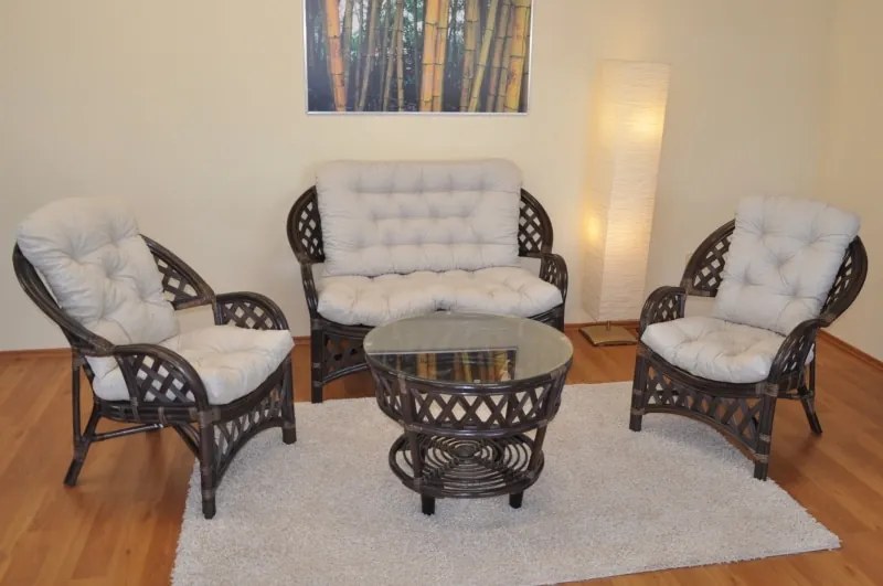 Ratanová sedacia súprava COPACABANA hnedá