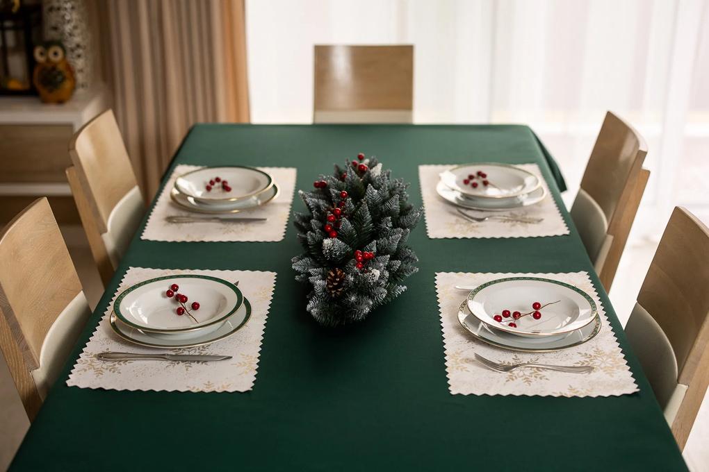 Dekorstudio Luxusné Vianočné prestieranie na stôl s vločkami zlaté SW14- sada 2 kusy