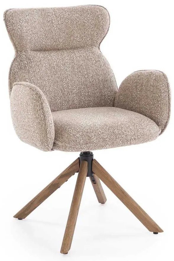 Jedálenská stolička Anika, béžová / orech