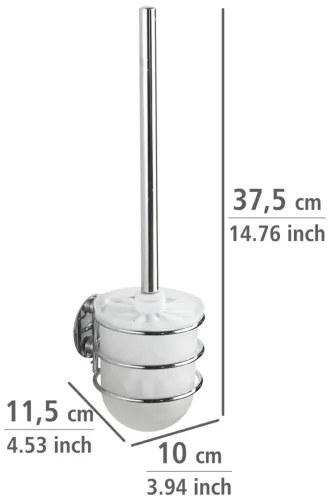 WENKO 18768100-WC WC súprava TURBO-LOC okrúhla, oceľná, 10x37,5 cm, lesklý chróm/biela
