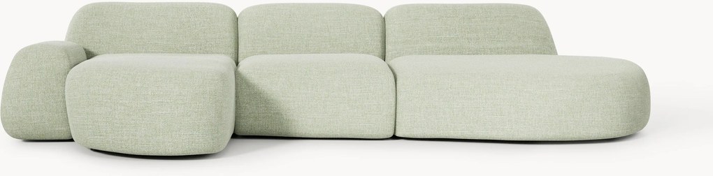 Modulárna buklé rohová pohovka Wolke (4-miestna)