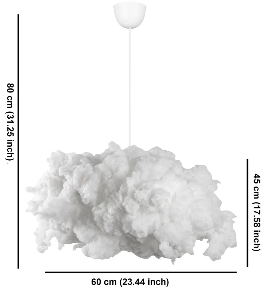 Závesný luster Serenity 60 cm biely