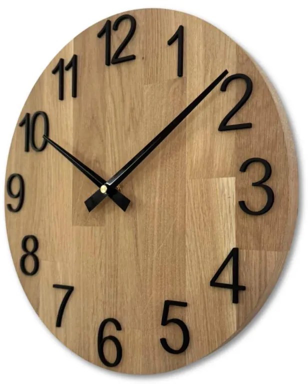 Dubové hodiny na stenu s arabskými číslicami I SENTOP MAS016-OSMO-3041-hands/black