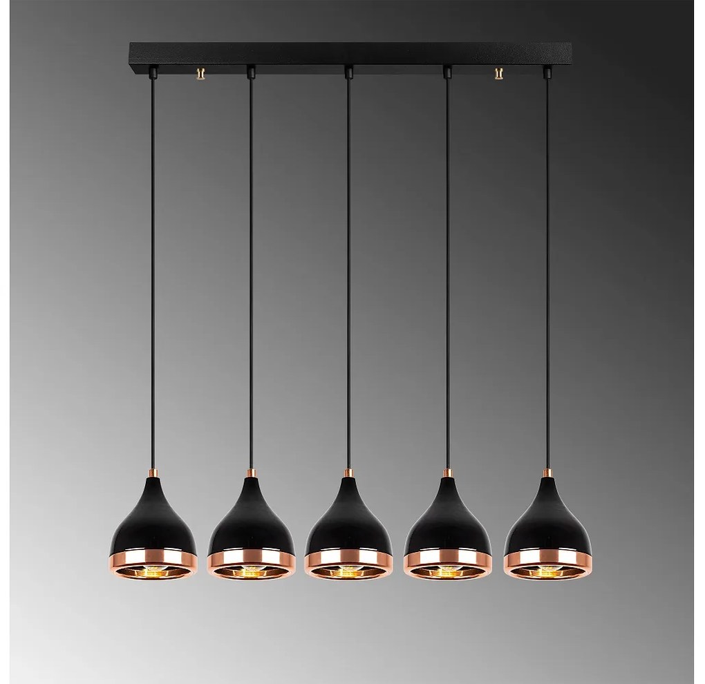 Dizajnový luster Salwah 85 cm čierny