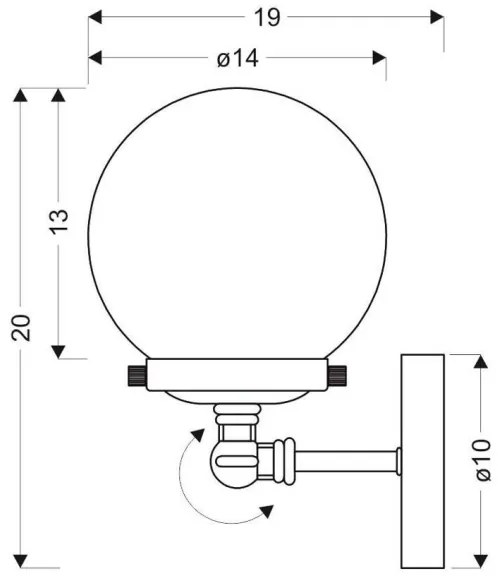 Nástenná lampa BALLET 1xE27/40W/230V matný chróm