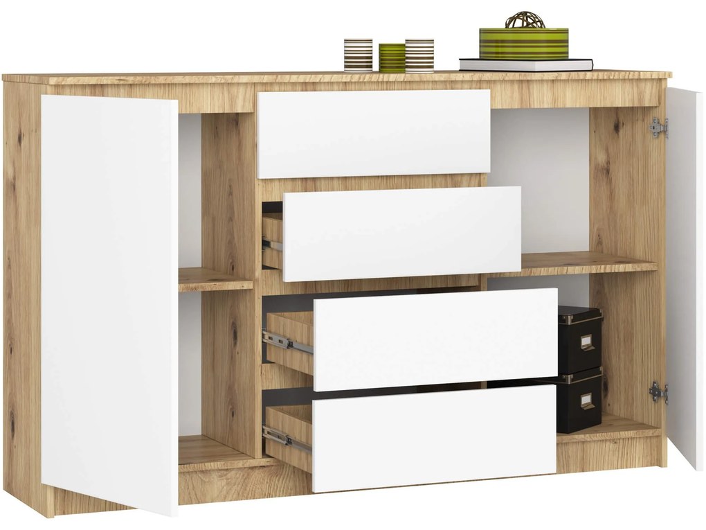 Komoda Inbia K 160 cm dub artisan/biela